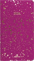 Agenda de poche Céleste - 1 semaine sur 2 pages - 9,5 x 17 cm - fuchsia - Oberthur