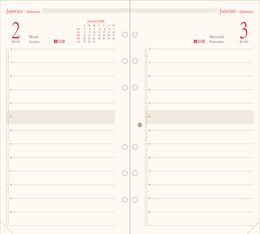 Oberthur - Recharge pour organiseur - 1 jour par page - 9,5 x 19,5 cm