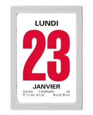 Oberthur - Bloc éphéméride classique - 6 x 9 cm - gris