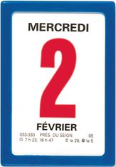 Oberthur - Bloc éphéméride classique - 6 x 9 cm - bleu
