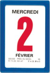 Oberthur - Bloc éphéméride classique - 6 x 9 cm - bleu