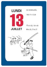 Oberthur - Bloc éphéméride humoristique - 6 x 9 cm - bleu