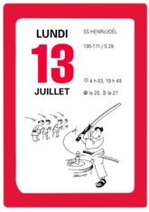Oberthur - Bloc éphéméride humoristique - 6 x 9 cm - rouge