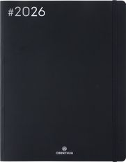 Agenda Flex - 1 semaine sur 2 pages - 22 x 28 cm - noir - Oberthur