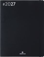 Agenda Flex - 1 semaine sur 2 pages - 22 x 28 cm - noir - Oberthur