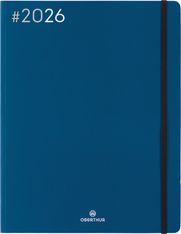 Agenda Flex - 1 semaine sur 2 pages - 22 x 28 cm - bleu marine - Oberthur