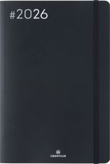 Agenda Flex - 1 semaine sur 2 pages - 17 x 24,5 cm - noir - Oberthur