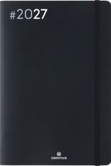Agenda Flex - 1 semaine sur 2 pages - 17 x 24,5 cm - noir - Oberthur