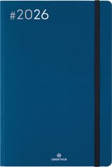 Agenda Flex - 1 semaine sur 2 pages - 17 x 24,5 cm - bleu marine - Oberthur