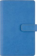 Agenda à spirale Milano - 1 semaine sur 2 pages - 11 x 18 cm - bleu denim - Oberthur