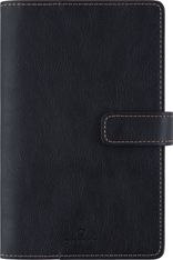 Agenda de poche Milano - 1 semaine sur 2 pages - 9,5 x 17 cm - noir - Oberthur