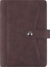 Agenda à spirale Davos - 1 semaine sur 2 pages - 17 x 24,5 cm - marron - Oberthur