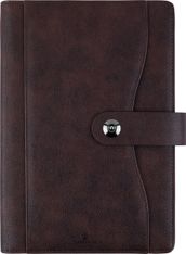 Agenda à spirale Davos - 1 semaine sur 2 pages - 17 x 24,5 cm - marron - Oberthur