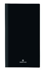 Agenda de poche spiralé Malmo - 1 semaine sur 2 pages - 9,5 x 17 cm - noir - Oberthur