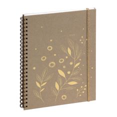 Agenda de bureau Végétal Horizons 20S Visuel spiralé - 1 semaine sur 2 pages - 15 x 21 cm - Kraft - Exacompta