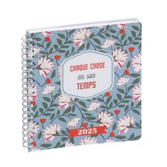 Exacompta Dodo & Cath Lady - Agenda 2025 - semainier - reliure à anneaux métalliques - 18 W - 150 x 170 mm - blanc - heure - carton