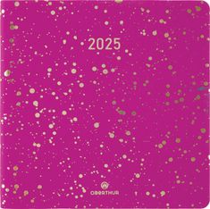 Agenda Céleste - 1 semaine sur 2 pages - 16,5 x 16,5 cm - fuchsia - Oberthur