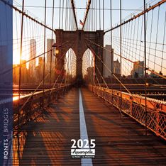 Calendrier mensuel 30x30 cm - 16 mois - Ponts
