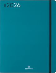 Agenda Flex - 1 semaine sur 2 pages - 22 x 28 cm - émeraude - Oberthur