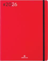 Agenda Flex - 1 semaine sur 2 pages - 22 x 28 cm - rouge - Oberthur