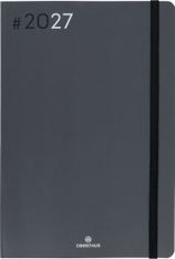 Agenda Flex - 1 semaine sur 2 pages - 17 x 24,5 cm - gris - Oberthur