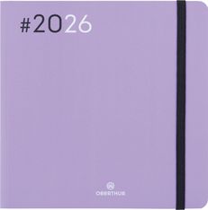 Agenda Flex - 1 semaine sur 2 pages - 16 x 16 cm - lilas - Oberthur