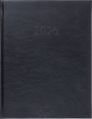 Agenda London - 1 semaine sur 2 pages - 22 x 28 cm - noir - Oberthur