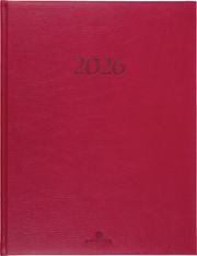 Agenda London - 1 semaine sur 2 pages - 22 x 28 cm - rouge - Oberthur