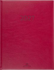 Agenda London - 1 semaine sur 2 pages - 22 x 28 cm - rouge - Oberthur