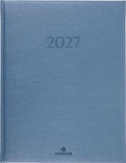 Agenda London - 1 semaine sur 2 pages - 22 x 28 cm - gris - Oberthur