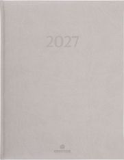 Agenda London - 1 semaine sur 2 pages - 22 x 28 cm - gris clair - Oberthur