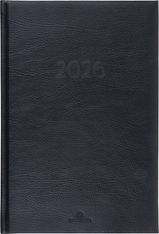 Agenda London - 1 semaine sur 2 pages - 17 x 24,5 cm - noir - Oberthur