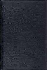 Agenda London - 1 semaine sur 2 pages - 17 x 24,5 cm - noir - Oberthur