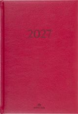 Agenda London - 1 semaine sur 2 pages - 17 x 24,5 cm - rouge - Oberthur