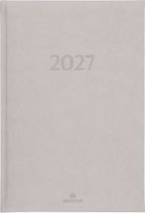 Agenda London - 1 semaine sur 2 pages - 17 x 24,5 cm - gris clair - Oberthur