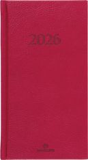 Agenda London - 1 semaine sur 2 pages - 9,5 x 17,5 cm - rouge - Oberthur