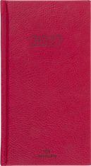 Agenda London - 1 semaine sur 2 pages - 9,5 x 17,5 cm - rouge - Oberthur