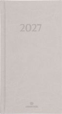 Agenda London - 1 semaine sur 2 pages - 9,5 x 17,5 cm - gris clair - Oberthur