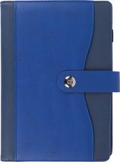 Agenda à spirale Davos - 1 semaine sur 2 pages - 17 x 24,5 cm - bleu - Oberthur