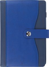 Agenda à spirale Davos - 1 semaine sur 2 pages - 17 x 24,5 cm - bleu - Oberthur