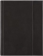 Agenda à spirale Burgos - 1 semaine sur 2 pages - 22 x 28 cm - noir - Oberthur