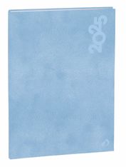 Quo Vadis Gaia - Agenda - 2025 - semainier - reliure piquée - mini - 100 x 150 mm - portrait - papier blanc - couleur unique - cloud blue cover - papier cartonné