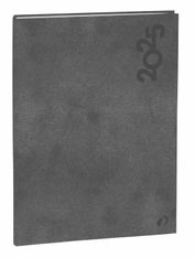 Quo Vadis - Agenda - 2025 - Affaires - Semainier Planning - Français - Gaïa - Gris - 13 mois de décembre à décembre - 10x15 cm - Papier Clairefontaine blanc - Fabrication française