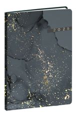 Quo Vadis Hipsy - Agenda - 2025 - semainier - reliure piquée - mini - 100 x 150 mm - portrait - papier blanc - couverture noire - carton