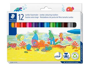 STAEDTLER 340 - Feutre - non permanent - couleurs assorties - encre à l'eau - 3 mm - jumbo