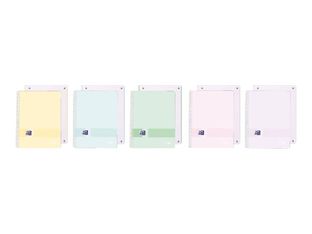 Oxford Live & Go European Book - Cuaderno - encuadernado espiral - A4 Plus - 80 hojas / 160 páginas - cuadriculado - pastel yellow, azul pastel, menta helada pastel, rosa pastel, pastel mauve - plástico
