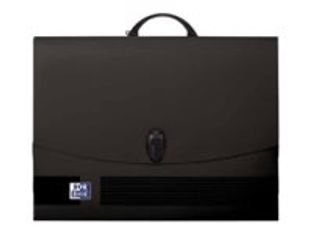 Oxford Live & Go - Cartera de documentos - ancho de la espina: 25 mm - para A3 Plus (297 x 420 mm) - negro