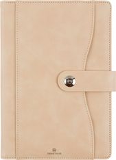 Agenda à spirale Davos - 1 semaine sur 2 pages - 17 x 24,5 cm - beige - Oberthur