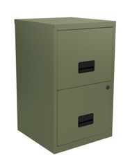 Classeur 2 tiroirs pour dossier suspendus - 66 x 40 x 40 cm  - kaki