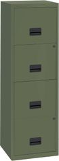 Classeur 4 tiroirs pour dossier suspendus - 126 x 40 x 40 cm  - kaki